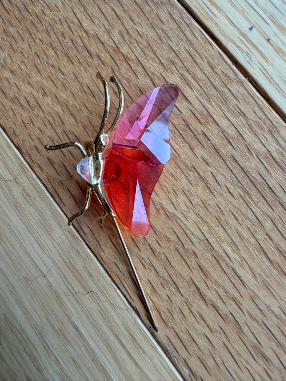 Daniel Swarovski Paris Paradise Butterfly Stick Pin Brooch DS AS-IS